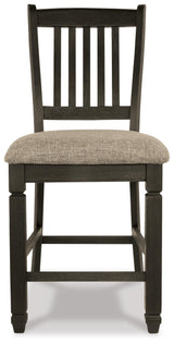 Tyler Creek Black/Grayish Brown Counter Height Table with 4 Barstools, Server and Display Cabinet from Ashley Furniture - Luna Furniture