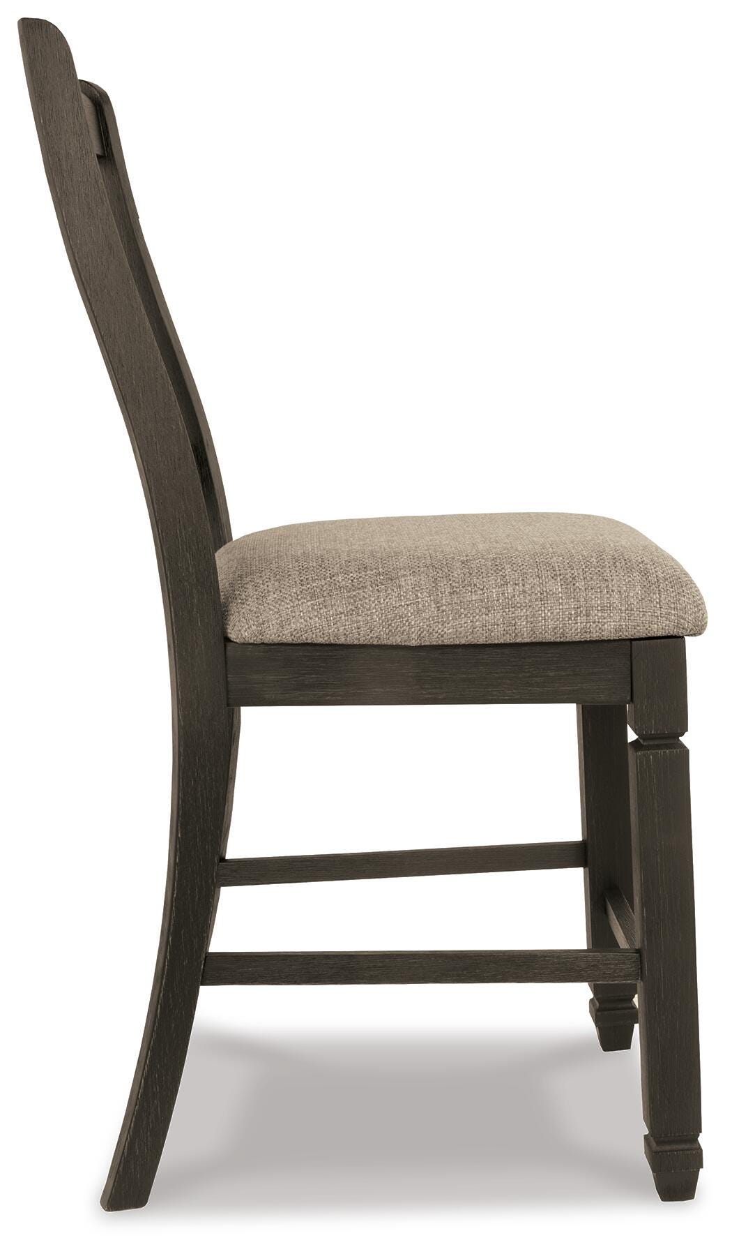 Tyler Creek Black/Grayish Brown Counter Height Barstool, Set of 2 from Ashley Furniture - Luna Furniture