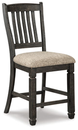 Tyler Creek Black/Grayish Brown Counter Height Table with 4 Barstools, Server and Display Cabinet from Ashley Furniture - Luna Furniture