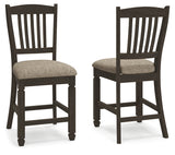 Tyler Creek Black/Grayish Brown Counter Height Barstool, Set of 2 from Ashley - Luna Furniture