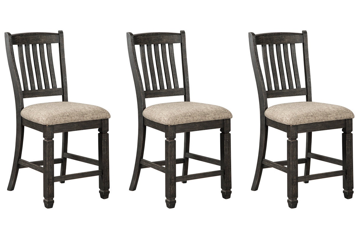 Tyler Creek Black/Gray Counter Height Dining Table with 4 Barstools from Ashley Furniture - Luna Furniture