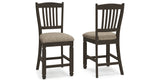 Tyler Creek Black/Grayish Brown Counter Height Barstool, Set of 2 from Ashley Furniture - Luna Furniture