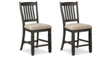 Tyler Creek Black/Gray Counter Height Dining Table and 2 Barstools from Ashley - Luna Furniture