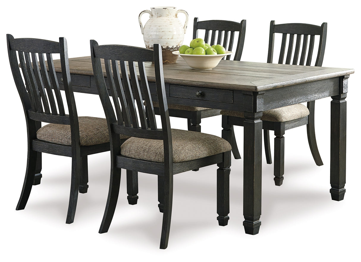 Tyler Creek Black/Grayish Brown Rectangular Dining Set from Ashley - Luna Furniture