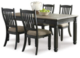 Tyler Creek Black/Grayish Brown Rectangular Dining Set from Ashley - Luna Furniture