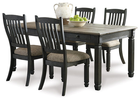 Tyler Creek Black/Grayish Brown Rectangular Dining Set from Ashley - Luna Furniture