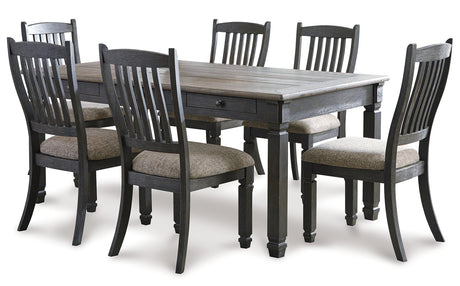 Tyler Creek Black/Grayish Brown Rectangular Dining Set from Ashley - Luna Furniture