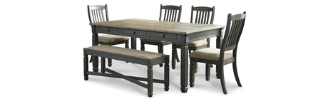 Tyler Creek Black/Grayish Brown Rectangular Dining Set from Ashley - Luna Furniture