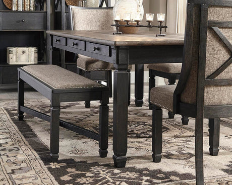Tyler Creek Black/Grayish Brown Dining Table and 4 Chairs from Ashley - Luna Furniture