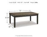 Tyler Creek Black/Gray Dining Table and 6 Chairs from Ashley Furniture - Luna Furniture