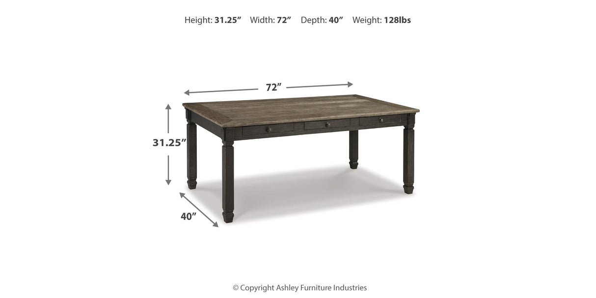 Tyler Creek Black/Grayish Brown Dining Table and 4 Chairs from Ashley Furniture - Luna Furniture