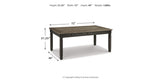 Tyler Creek Black/Grayish Brown Dining Table and 4 Chairs from Ashley Furniture - Luna Furniture