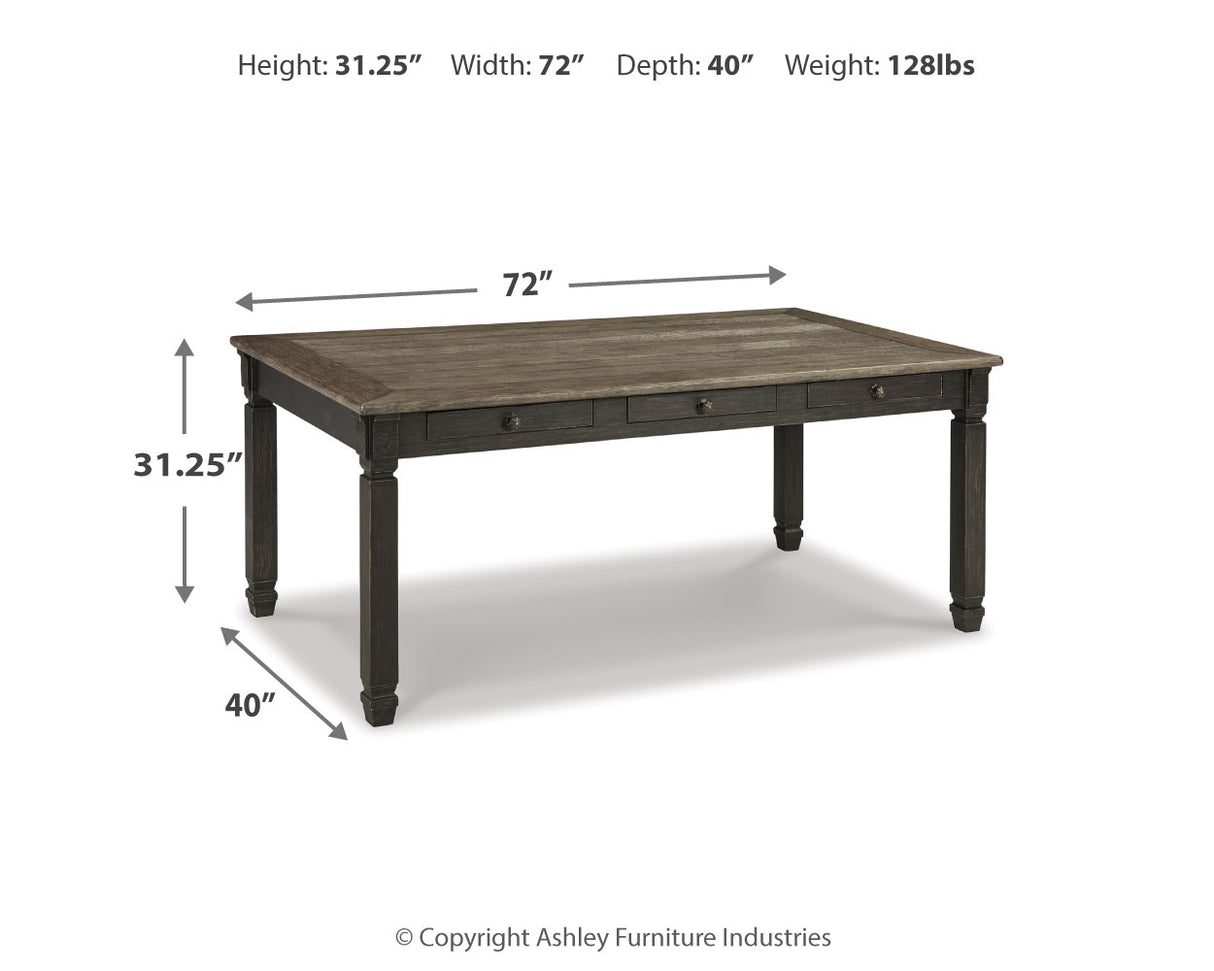 Tyler Creek Black/Grayish Brown Dining Table and 4 Chairs with Bench from Ashley - Luna Furniture