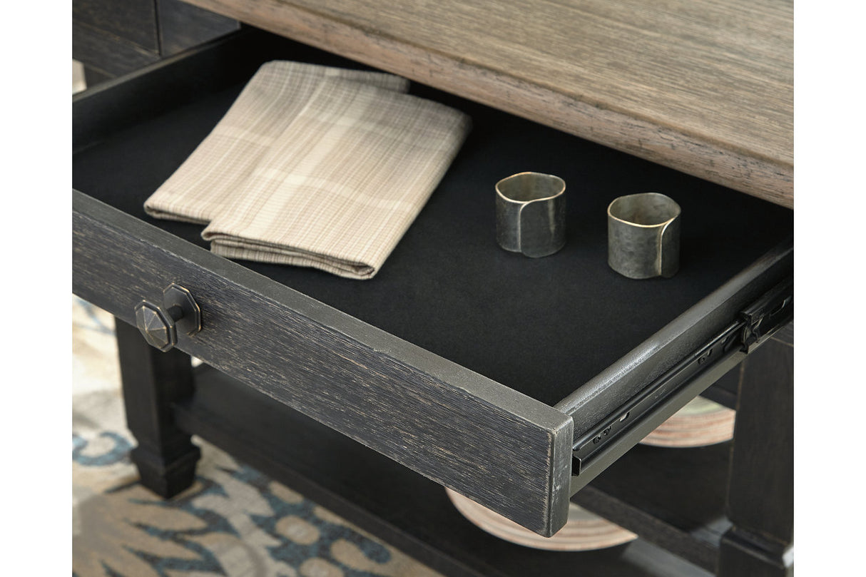 Tyler Creek Black/Gray Counter Height Dining Table with 4 Barstools from Ashley Furniture - Luna Furniture