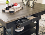 Tyler Creek Black/Gray Counter Height Dining Table and 2 Barstools from Ashley - Luna Furniture