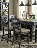Tyler Creek Black/Gray Counter Height Dining Table with 4 Barstools from Ashley Furniture - Luna Furniture