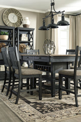 Tyler Creek Black/Gray Counter Height Dining Table and 2 Barstools from Ashley - Luna Furniture