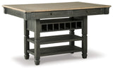 Tyler Creek Black/Gray Counter Height Dining Table and 2 Barstools from Ashley - Luna Furniture