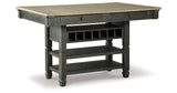 Tyler Creek Black/Gray Counter Height Dining Table and 2 Barstools from Ashley - Luna Furniture