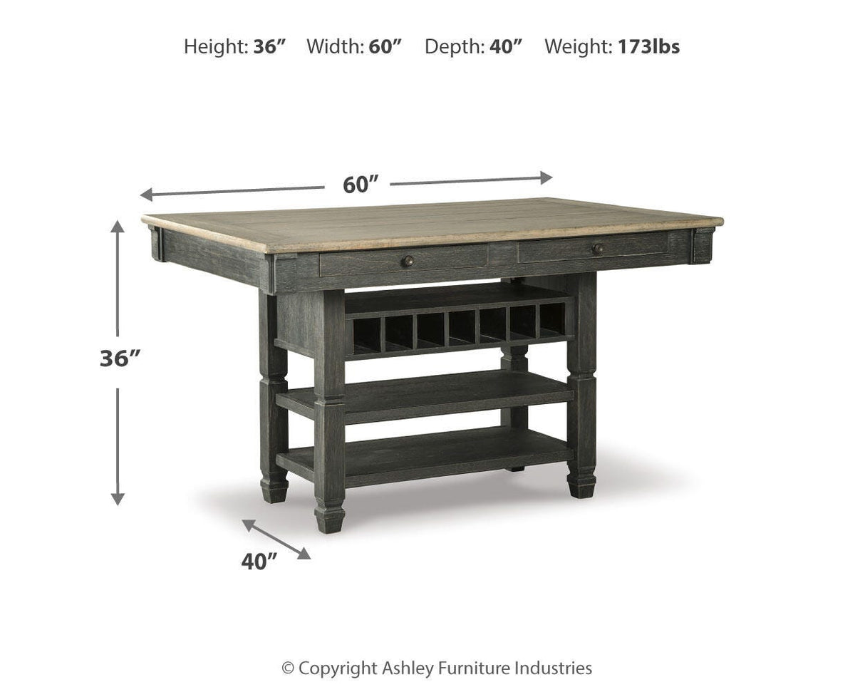 Tyler Creek Black/Gray Counter Height Dining Table from Ashley Furniture - Luna Furniture
