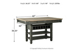 Tyler Creek Black/Gray Counter Height Dining Table with 4 Barstools from Ashley Furniture - Luna Furniture