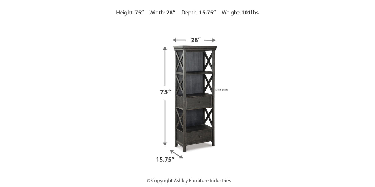 Tyler Creek Black/Gray Display Cabinet from Ashley - Luna Furniture