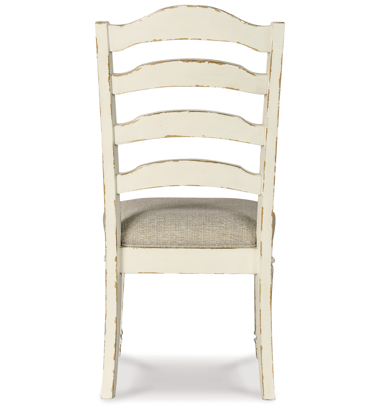 Realyn Chipped White Dining Table and 4 Chairs from Ashley Furniture - Luna Furniture