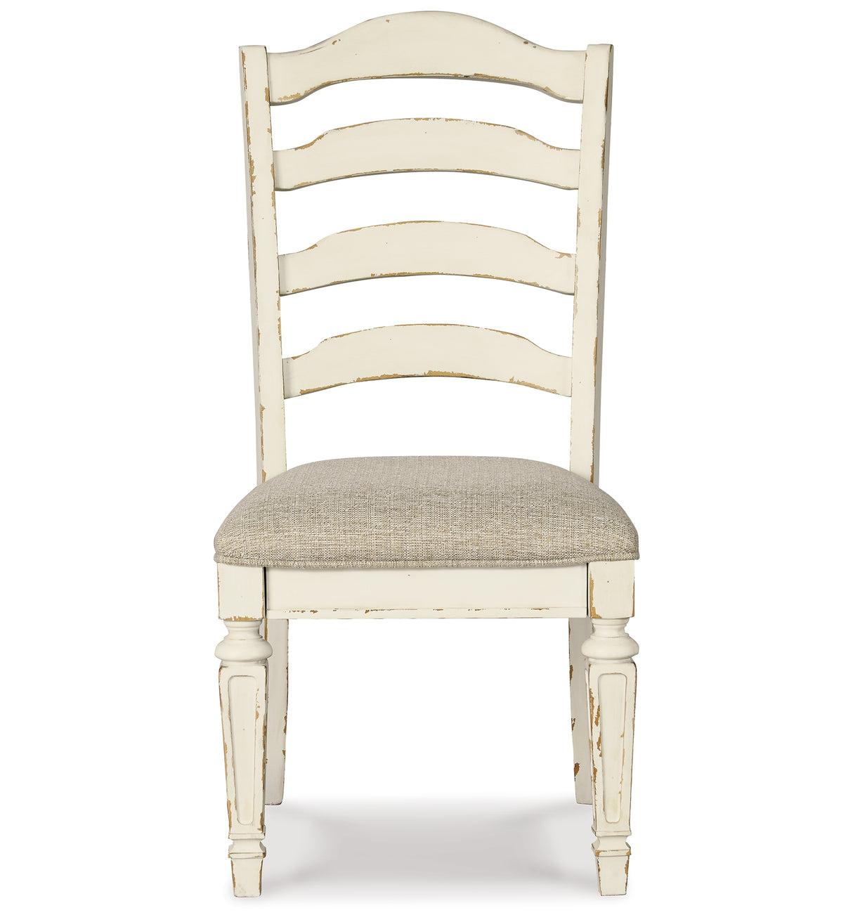 Realyn Chipped White Dining Table and 4 Chairs from Ashley Furniture - Luna Furniture