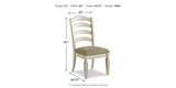 Realyn Chipped White Dining Table and 4 Chairs from Ashley Furniture - Luna Furniture