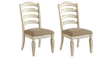 Realyn Chipped White Dining Chair, Set of 2 from Ashley Furniture - Luna Furniture