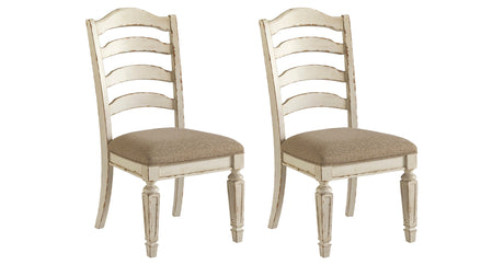 Realyn Chipped White Dining Chair, Set of 2 from Ashley - Luna Furniture