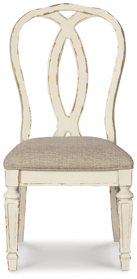 Realyn Chipped White Dining Chair, Set of 2 from Ashley - Luna Furniture