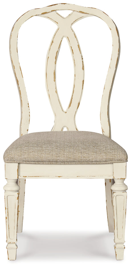 Realyn Chipped White Dining Chair, Set of 2 from Ashley - Luna Furniture