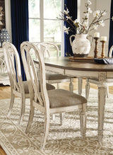 Realyn Chipped White Dining Chair, Set of 2 from Ashley Furniture - Luna Furniture
