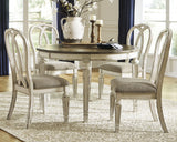 Realyn Dining Table and 4 Chairs in Chipped White from Ashley - Luna Furniture