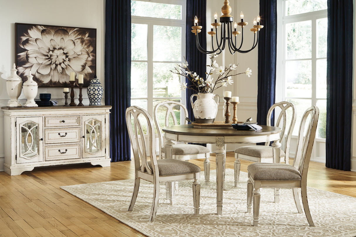 Realyn Chipped White Dining Chair, Set of 2 from Ashley Furniture - Luna Furniture