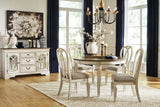 Realyn Chipped White Dining Chair, Set of 2 from Ashley Furniture - Luna Furniture