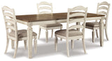 Realyn Dining Table and 8 Chairs in Chipped White from Ashley Furniture - Luna Furniture