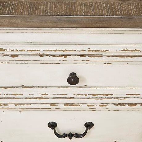 Realyn Dining Table and 8 Chairs in Chipped White from Ashley Furniture - Luna Furniture