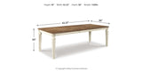 Realyn Chipped White Dining Table and 4 Chairs from Ashley Furniture - Luna Furniture