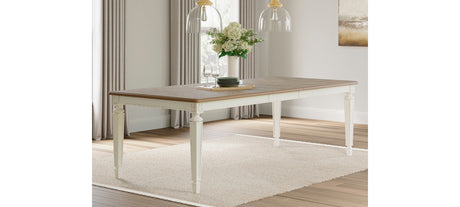 Realyn Chipped White Dining Table and 4 Chairs from Ashley - Luna Furniture