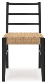 Isanti Light Brown/Black Dining Chair, Set of 2 from Ashley - Luna Furniture