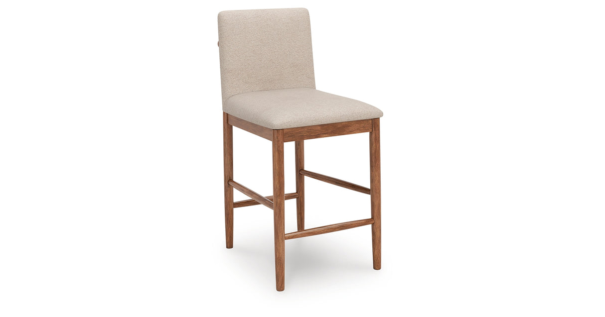 Isanti Light Brown Counter Height Barstool (Set of 2), Set of 2 from Ashley - Luna Furniture