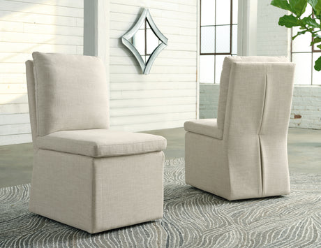 Krystanza Oatmeal Dining Chair, Set of 2 from Ashley Furniture - Luna Furniture