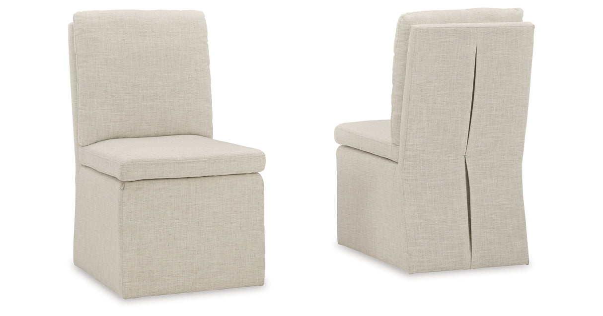 Krystanza Oatmeal Dining Chair, Set of 2 from Ashley Furniture - Luna Furniture