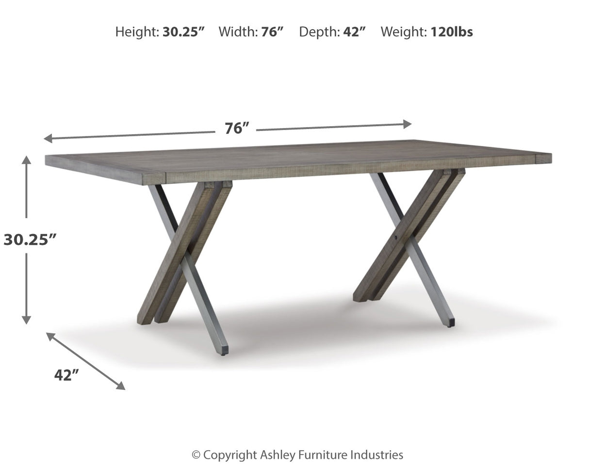Krystanza Weathered Gray Dining Room Set from Ashley Furniture - Luna Furniture