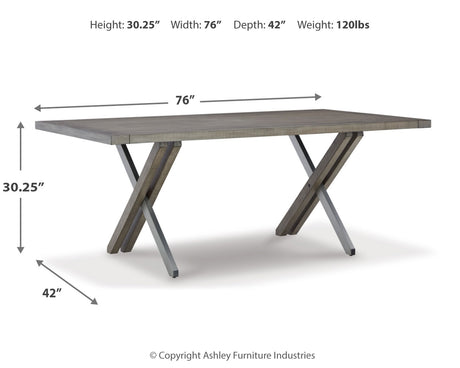 Krystanza Weathered Gray Dining Room Set from Ashley Furniture - Luna Furniture