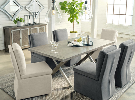 Krystanza Weathered Gray Dining Table from Ashley - Luna Furniture