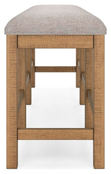Havonplane Brown Counter Height Extension Dining Table 4 Barstools and Bench from Ashley - Luna Furniture
