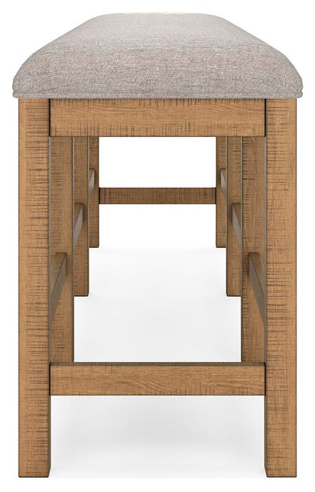 Havonplane Brown Counter Height Extension Dining Table 4 Barstools and Bench from Ashley Furniture - Luna Furniture